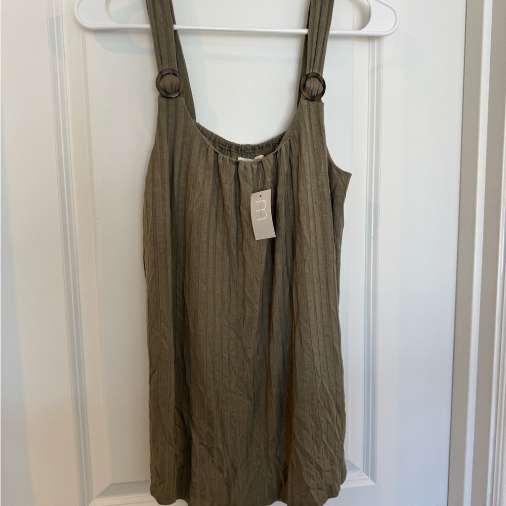 Maurices NWT Green Ribbed Tank Top
